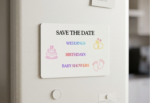 Custom Save the Date Magnets | Personalized Wedding & Birthday Keepsake | 3x2"