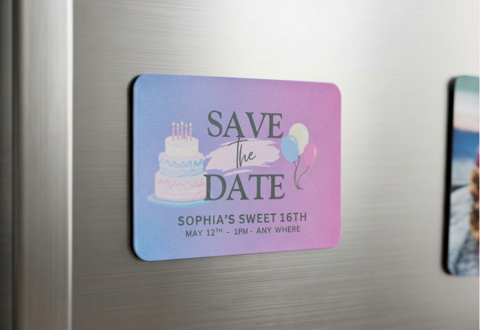 Custom Save the Date Magnets | Personalized Wedding & Birthday Keepsake | 3x2"