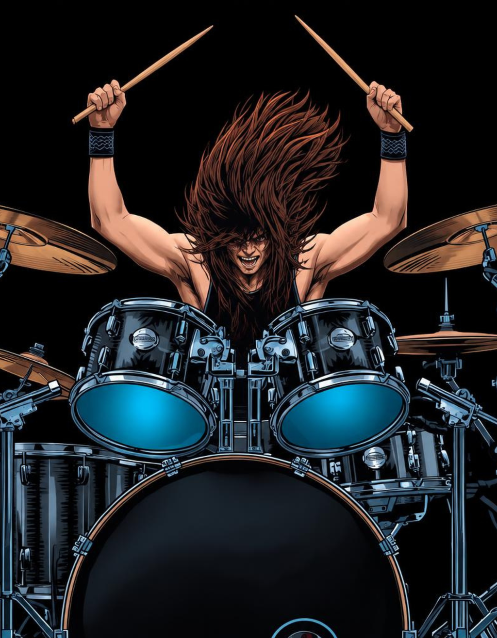 Rock Star Drummer Short Sleeve T-Shirt