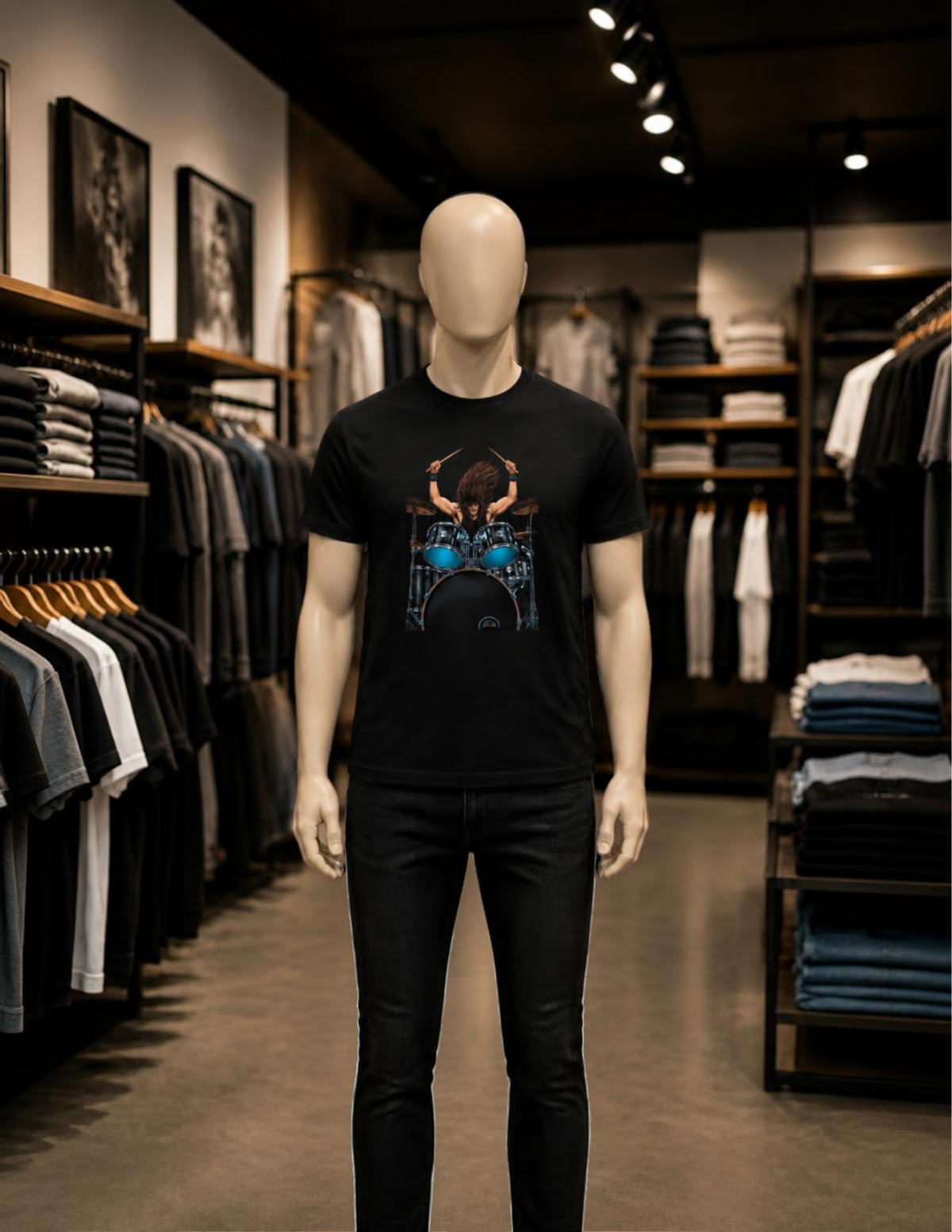 Rock Star Drummer Short Sleeve T-Shirt