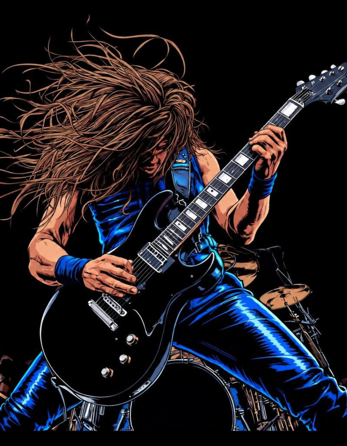 Rock Star Electric Guitar  Short Sleeve T-Shirt